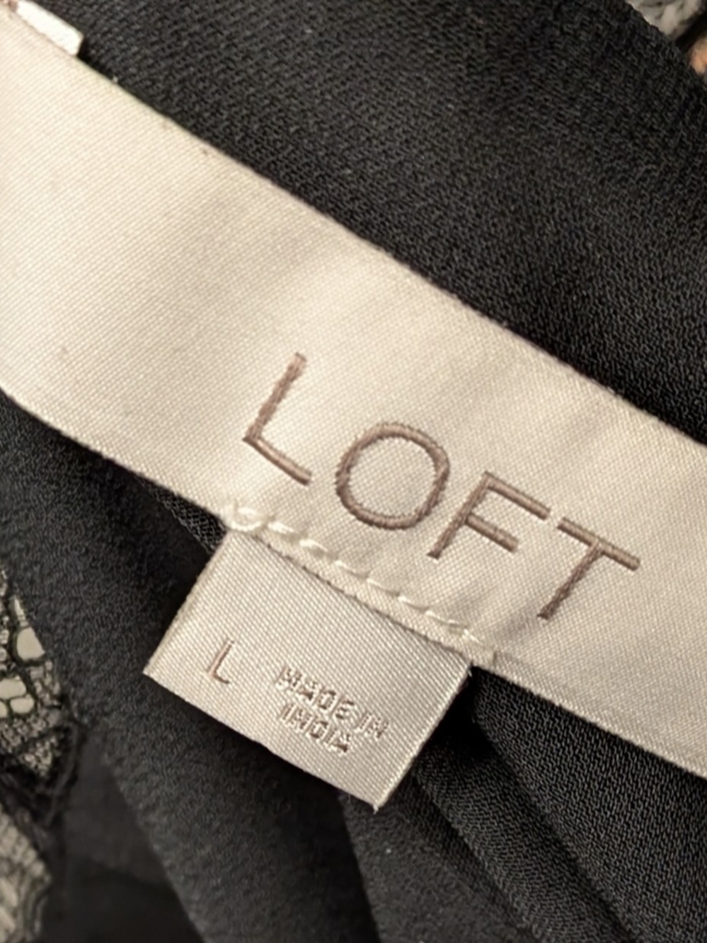 LOFT Black Lace-Back Camisole Tank - Picture 6 of 6